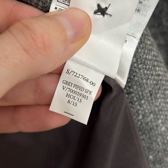 NWT Banana Republic Hack ing Jacket in Piped Grey - Size 8 - Picture 9 of 10